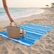 calinodesign Outdoor Patio Rug Large 4x6 FT Striped Plastic Foldable Portable for Deck Yard Beach