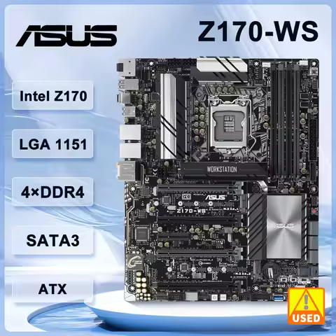 ASUS Z170-WS Workstation Motherboard intel Z170 LGA 1151 DDR4 64G M.2 HDMI 2.0 ATX support i3-6300 i