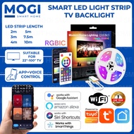 MOGI LED Light Strip RGBIC Smart WiFi TV Backlight Tuya Smart Life Ambient Lighting Music Sync APP C