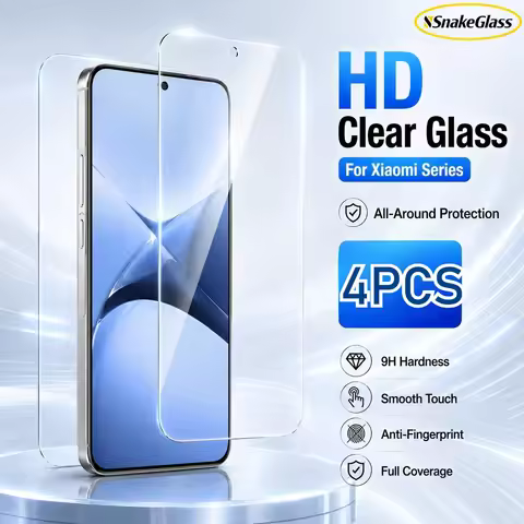 4PCS Clear Tempered Glass For Xiaomi 17T Pro 15 14 13 11 Lite 5G Mi 10 Lite 5G Mi 9 SE Mi 9 Lite 12/