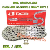 ( 100% ORIGINAL RCB ) CHAIN 428 HS-SERIES ( 122L & 132L ) MOTORCYCLE RANTAI SPROCKET SPOKET SPOCKET 