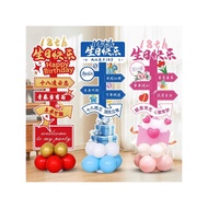 Adult Gift Eighteen Years Old Balloon Decoration 18th Birthday Happy Column kt Board Welcome Card Sc