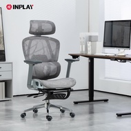 INPLAY EF100-G PRO Ergonomic Chair Adjustable Breathable Design Long Sitting Comfort With Foot Rest