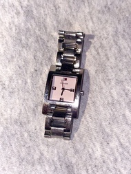 Tommy Hilfiger 女裝方形鋼帶石英vintage 手錶 粉面 防水