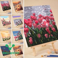 20cm Paint By Number Framed Canvas Paints Set Diy Toy Art Kit Education Craft Kids Painting J0k6
