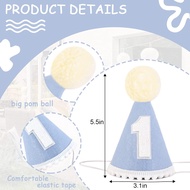 Blue Crown - First Birthday Hat and Photo Props for Party Decorations 1E7Q
