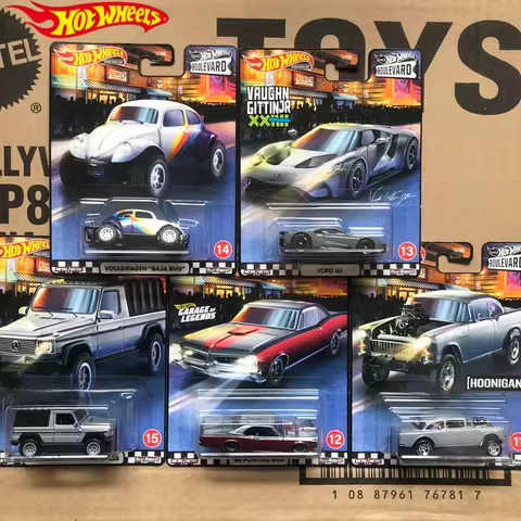 In Stock Hot Wheels Car Culture Jay Leno'S Garage Set 1:64 Scale Diecast Vehicles FPY86-957N Premium