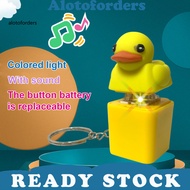 Duck Fidget Keyboard Mini Duck Fidget Toy 1/2/3 Pcs Quacking Duck Keyboard Keychain with Sound Light