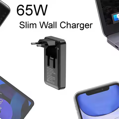 New 65W Power Adapter Foldable, Slim 65W Charger Multi-Port Charger 3 Port 2C1A Fast Charging For Ph