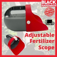 Black Hardware Kebun Pokok Durian Buah Farm Adjustable Fertilizer Spreader Scope Sudu Bekas tabur Baja Tool Tools set