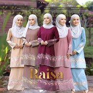 READY STOCK  KURUNG SULAM RAISA SEDONDON RAYA 2023 magenta dusty pink powder blue nude milo brown