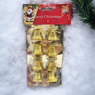 P24/27 Christmas Bell Decoration 3cm Contents 8 Carvings MC Golden