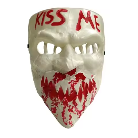 Kiss Me Graffiti Mask Smiley Mask Vintage Men and Women Masque Kiss Me Masks Halloween MaskHuman Rem