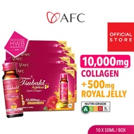 [6 Boxes, Exp:10/2026] AFC Tsubaki Ageless Collagen Drink + Royal Jelly for Anti Aging Radiant Skin 