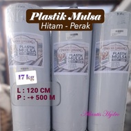 Plastik Mulsa Pertanian Hitam Perak L 12 M Panjang 500 M ( 1 Roll )