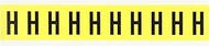 Brady 3430-H 1-1/2" Height, 7/8" Width, B-498 Repositionable Coated Vinyl Cloth, Black On Yellow Col
