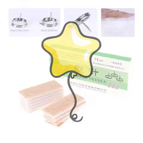 100Pcs/box Multi-Condition Ear Seed Acupressure Kit Disposable Press Needle Ear Seeds Acupuncture Va
