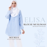 Blouse Muslimah Cotton / Tunic Blouse Muslimah /Long Blouse Muslimah /Blouse Muslimah Labuh - ELISA 