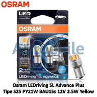 Osram LED S25 PY21W BAU15s 12V Yellow Car Turn Signal Light