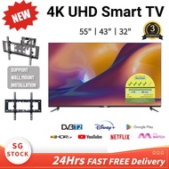 Smart TV 4K Android TV | 55inch 43inch 32inch Digital TV | Netflix&amp;Youtube | Dolby Audio | Wifi | HDR 10 | Frameless
