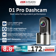 Hikvision D1 Pro Dashcam 2K 1440P + HDR | 360° Rotatable Commercial-Grade Lens | F1.55 Large Apertur