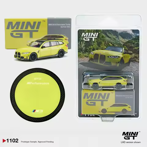 MiniGT 1102 1:64 BMW M3 Touring G81 LHD Sao Paulo Yellow Diecast Wagon Diecast Car Model in Stock