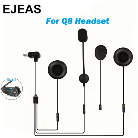 Suitable For EJEAS Q8/Q7 Motorcycle Helmet Intercom Type-C Interface Headset