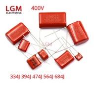 100Pcs P15 400V CBB Capacitors  334J 394J 474J 564J 684J CBB Capacitor P=15MM