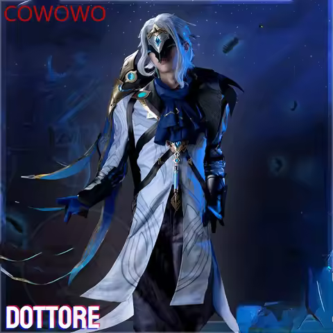 COWOWO Game Genshin Impact Dottore Cosplay Costume Game Cos 2rd Eleven Fatui Harbingers The Doctor C