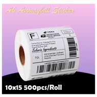 Thermal Paper 热敏纸 A6 10X15cm 500pcs 1Roll Waybill Sticker 快递打印单