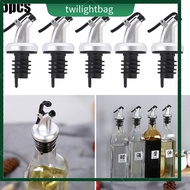 <Twilight> 5Pcs Bottle Pourer Liquor For Spirit Oil Olive Stopper Dispenser With Dust
