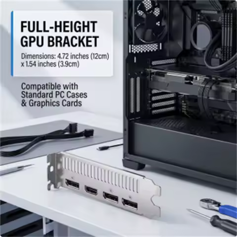 Shield BackPlate GPU Support Brackets for GTX730 GTX750 GTX1050Ti GTX1650 Stainless Steel Adjustable