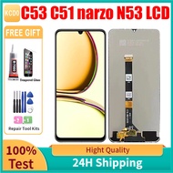 Original LCD For OPPO Realme C51 With Frame C53 LCD Touch Screen Realme Narz N53