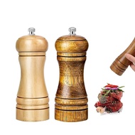 【Direct from Japan】Wooden spice mill manual type, salt mill, rock salt, spices, black pepper, seasoning, adjustable coarse and fine grinding, fresh pepper, Sichuan peppercorn, sansho, seasoning container (5 inch mandarin duck color set)