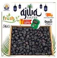 Ajwa Dates Kurma Nabi Ajwa 5K Samaa Maju - Fresh Organic Tropical Fruit - 5KG Box - Fast Delivery -