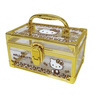 K Company Sanrio Characters Vanity Case, Hello Kitty, Gold, CVC4-KTG, H9 x W16.5 x D10.4cm