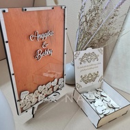 Frame Hati Guest book Heart Wedding Sign Love Acrylic