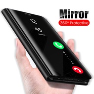 factory Mirror Smart View Flip Phone Case For Huawei y5 prime 2018 Standing Case For Huawei y6 prime