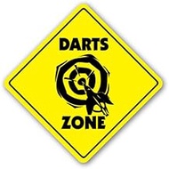 [SignJoker] DART ZONE Sign darts board dartboard player gift Wall Plaque Decoration