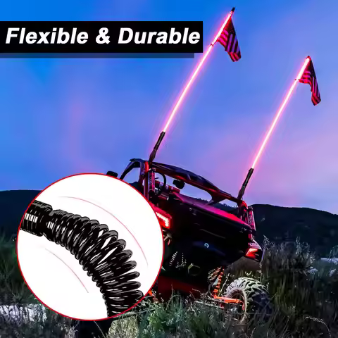 UTV Whip Lights Spring Mounting Base LED Light Whips Spring Base Quick Release ATV Whip Spring For U