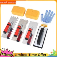 Squared Trowel 3pcs Set Grout Sponges andWork Gloves Ideal forCement, Concrete, Masonry Tile