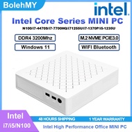 Intel Core N100/i7-4770S/i7-7820HQ/i71255U/i7-1360P/i5-1235U DDR4 NVME PCIE3.0 Office Gaming MINI PC