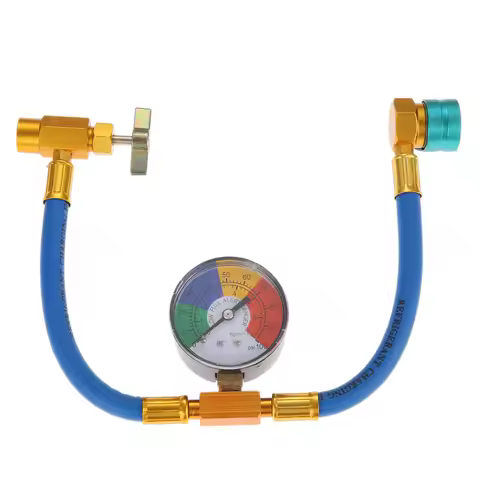 Low Side R1234yf R1234YF U-Charge Hose 14mm Female Refrigerant Measuring Recharge Adapter Hot Pipe A