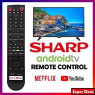 SHARP FLAT PANEL ANDORID SMART TV REMOTE CONTROL REPLACEMENT (GB238) GB238WJSA-IR