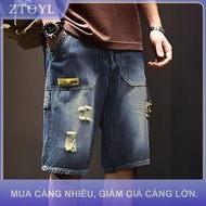 【ZTOYL】 Người đàn ông thời trang baggy hàng hóa Quần Short Jean Mens đa túi Boardshorts Quần short d