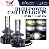 Ready Stock  2PCS H4 LED Headlight Automoitve Led Light Car CSP 4300K Lampu Led Kereta 6000K H7 Led 