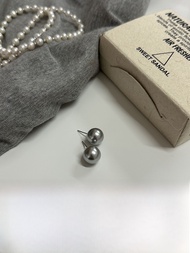 Nini 999 Pure Silver Pearl Earrings Womens Elegant Multi-Meaning Luxury Sensation Ear Jewelry Stylis