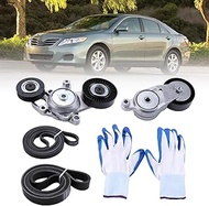 Drive Belt Tensioner and idler Pulley Serpentine Belt kit for Camry LE SE XLE 2.5L L4 2010-2011 Serp