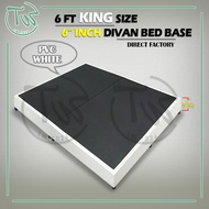 TW【KING】【PVC Waterproof White】6 FT King Size Waterproof PVC Divan Bed Base/ 6 Kaki Katil