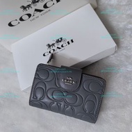 COACH 手袋 銀包 背囊 禮物 241五色 徽標壓經典老花 中款錢包 女款卡其色68
